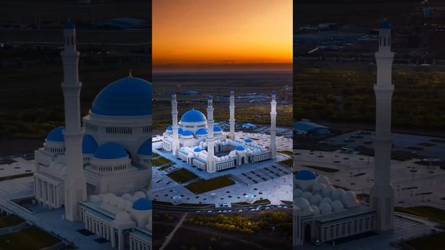 Amazing new mosque in Kazakhstan!🇰🇿😍🌴..#travellingthroughtheworld#mosque #astana #kazakhstan #repos
