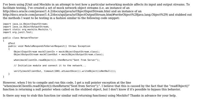 Stubbing Out a Null-Returning Function in Mockito (2 Solutions!!)