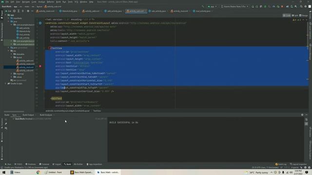 Arithmetic Operations in Android Studio | Add Two Numbers in Android App | Calculator App | Part 3