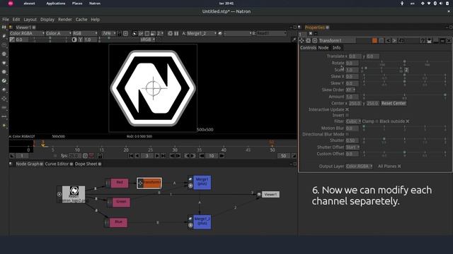 Chromatic Aberration in Natron. Fast tutorial