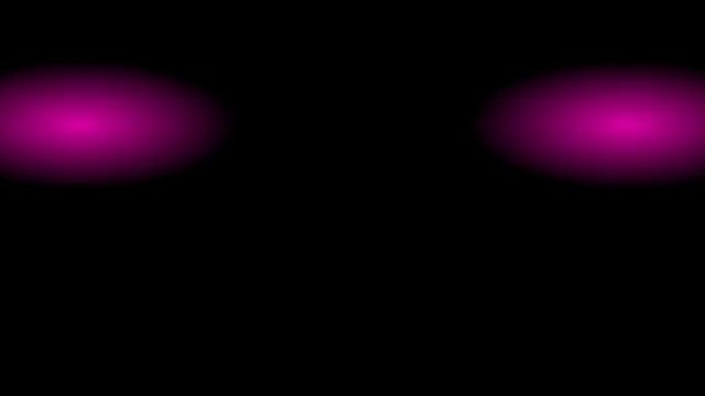 Движение в середину низа экрана двух лучей цвета Deep Pink на чёрном фоне