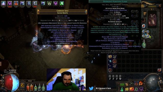 KRIPP’S 3.17 POE BUILD! BURNING ANIMATE GUARDIAN - Path of Exile
