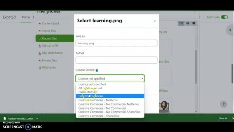 Creating a course from a template in Moodle
