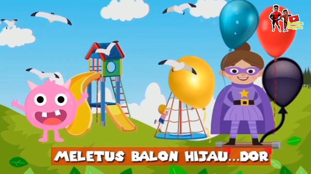 Balonku Ada Lima Superhero Menyanyi Lagu Anak Populer Baloon Song