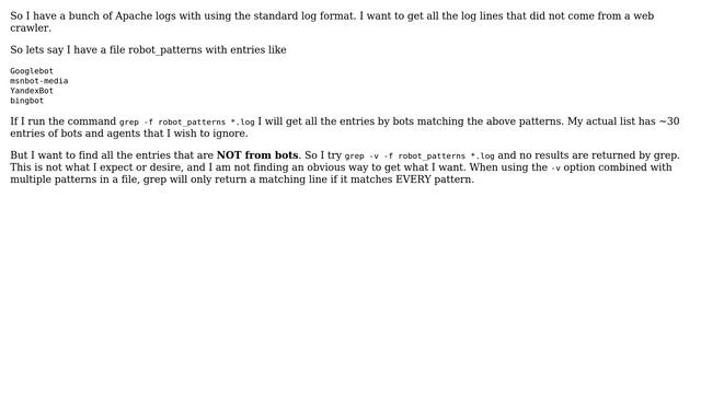 Unix & Linux: Grep multiple pattern negative match (2 Solutions!!)