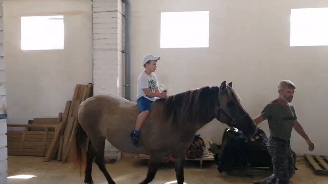 Верхом на Монетке. Езда верхом на коне без седла.