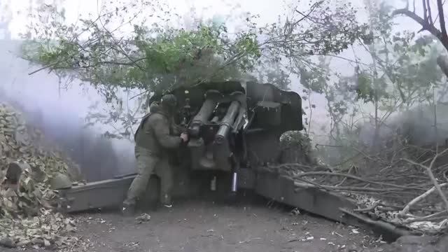 уничтожили наблюдательные пункты и блиндажи ВСУ расчеты гаубиц Д-20 в приграничном Белгородской обл
