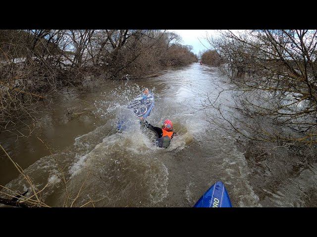 Сплав в половодье на SUP по Северке (Часть 1)