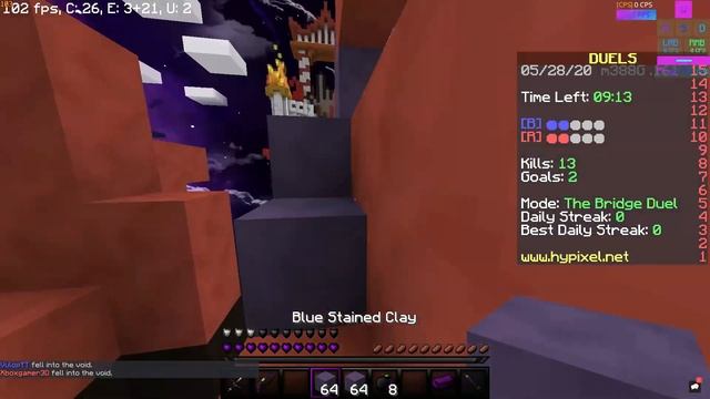 First game on Mincraft Java (Bridge) !!!