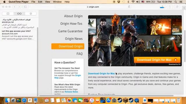 How to download Origin for MAC OS x APS 7