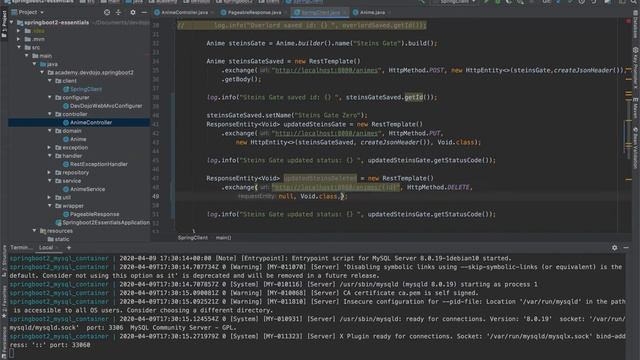 Spring Boot 2.3 Essentials 26 - RestTemplate pt 05 - RestTemplate PUT and DELETE