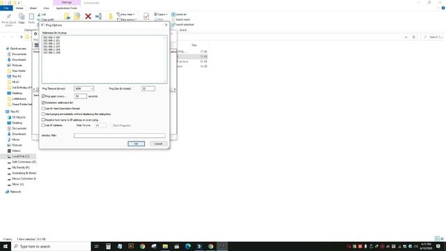 Ping 100 ip address at the same time