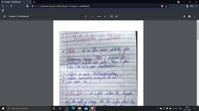 Chapter 1: Introduction and Basics | Android App Development with Kotlin with Notes Intro #2