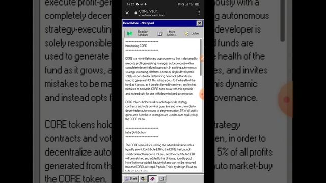 BTCs Satoshi | CORE DAO ada di Coin Market Cap