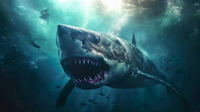 Зловещий Морской Дьявол Акула | Scary Shark | Vicious Fangs | Underwater - Живые Обои