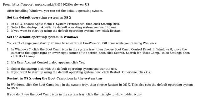 Apple: Always boot windows, unless option is held down (2 Solutions!!)