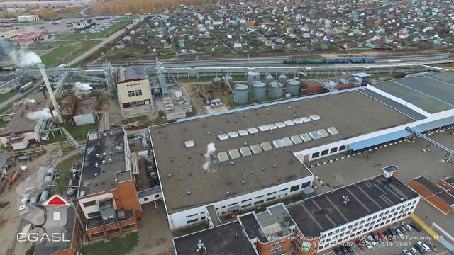 Аэросъемка Казанского маслоэкстракционного завода и Казанского жирового комбината