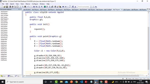 Write an applet application to display Table lamp. The color of lamp should get change randomly.