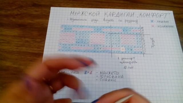 Мужской кардиган "Шоколадный комфорт" Часть 1 мастер-класс