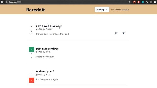 rereddit (typescript reddit clone: nodeJs + graphql + nextJs + formik  + typeorm + postgresql+redis