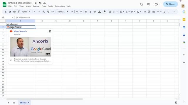New smart chip features in Google Sheets