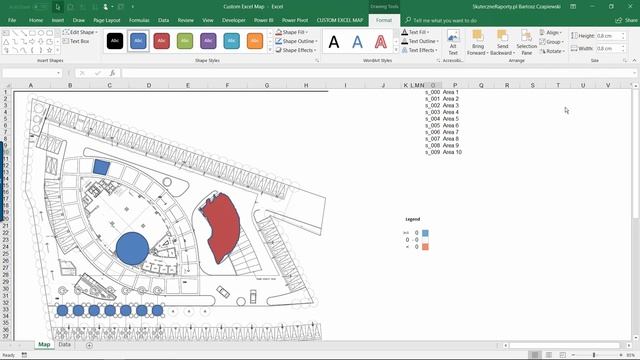 How to create your custom Excel filled map for regions, warehouse, factory, process etc.?
