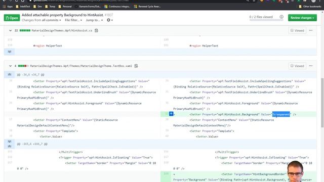 C#, reviewing pull requests
