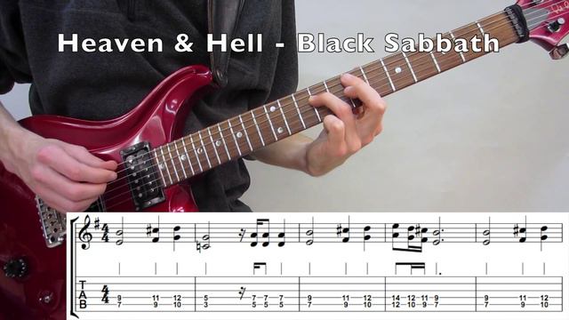 Heaven & Hell - Black Sabbath   Classic Riff Guitar Lesson