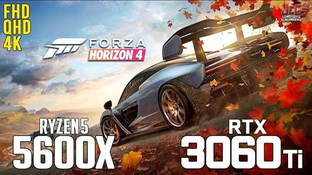 Forza Horizon 4 on Ryzen 5 5600x + RTX 3060Ti 1080p, 1440p, 2160p benchmarks!