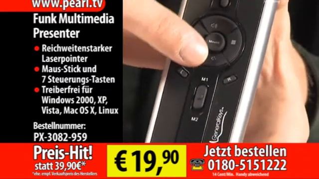 Funk Multimedia Presenter 2,4 GHz mit Mausfunktion