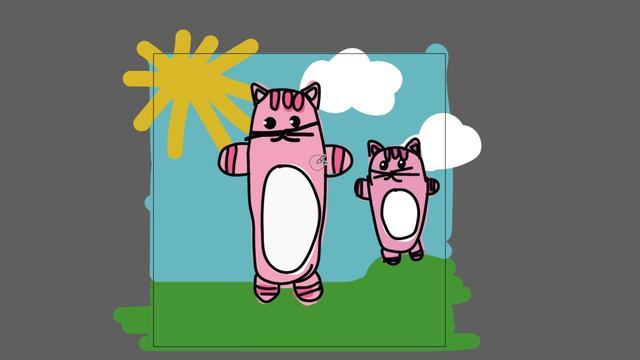 Рисуем смешных котиков детям часть 67