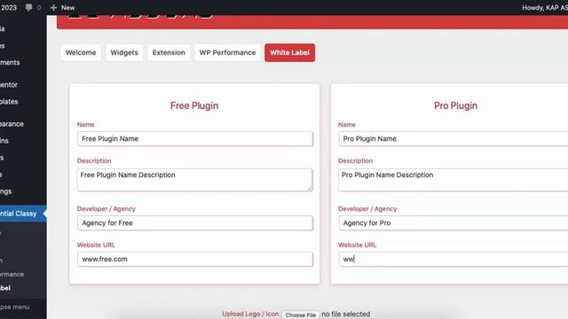 White Label Branding for Essential Classy Addons For Elementor | EC Addons Elementor Page Builder