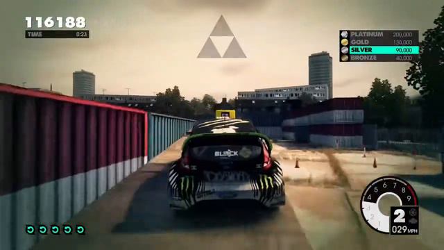 Dirt 3 - Gymkhana Academy Smash Tutorial Gameplay, Getting Platinum?