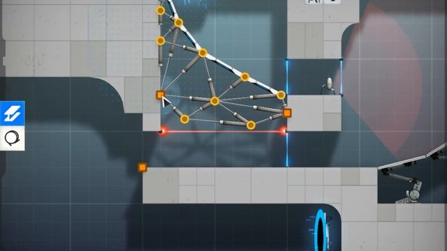 Bridge Constructor Portal тестовая камера 11 Под огнём - получение достижения Без обид
