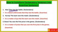 Change Exclamatory Sentence to Assertive Sentence| Transformation of Sentences in English | S2LEARN