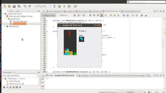 Java 2D Game from scratch - Graphic 2D Tetris (1984) test