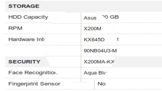 Asus KX645D X200M Netbook Specification [INDIA]
