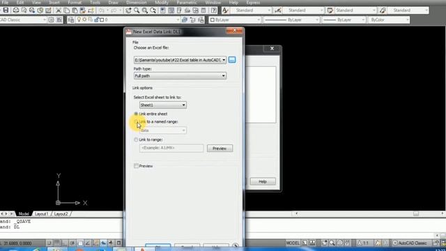 How to insert excel table in to AutoCAD Data LinkExcelAutoCAD