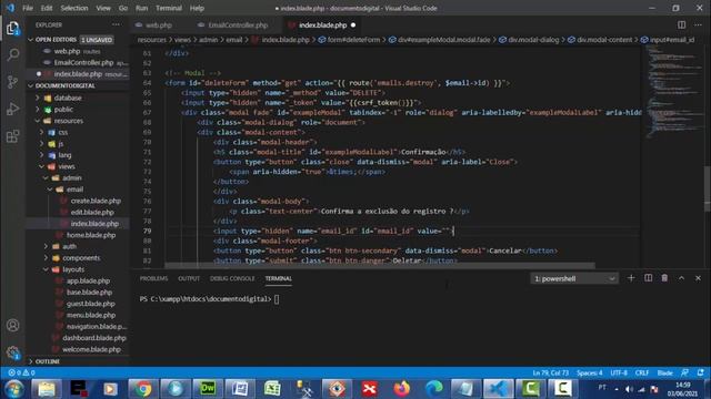 Janela Bootstrap Modal Para Confirmar Delete No Laravel 8