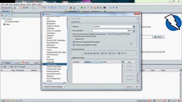 OWASP ZAP - Error - Cannot Listen On Port Localhost:8080 Solution