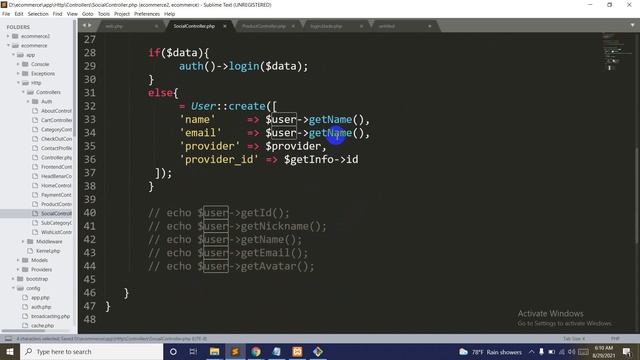 Laravel Socialite Social Login (github) part:3