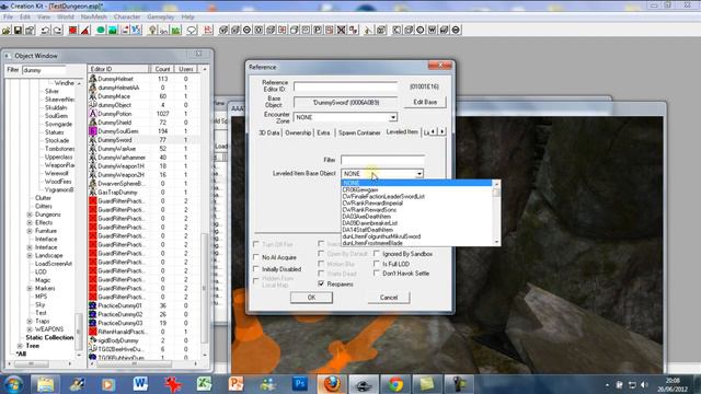 Skyrim Creation Kit - Tutorial 4 - Container and Dummies Part 2