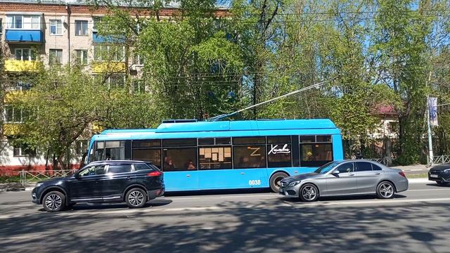 Химкинский (бывший Московский) троллейбус ТролЗа-5265 ﹤﹤Мегаполис﹥﹥. 4 мая 2024 года. 11:35:29