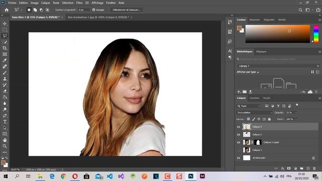 TUTO PHOTOSHOP - kim kardashian #Image #processing with Photoshop