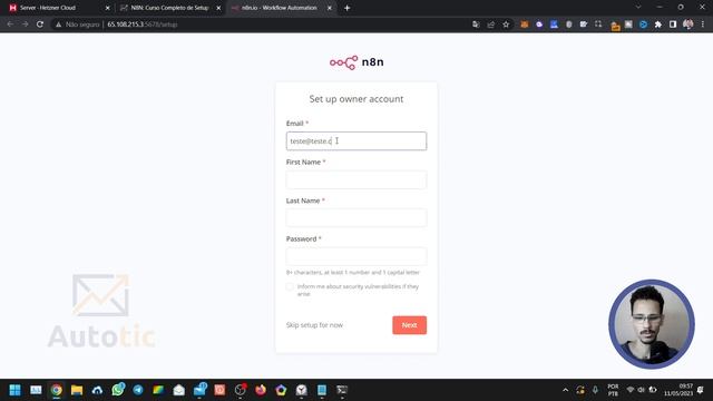 Como INSTALAR o N8N no seu servidor em MENOS DE 2 MINUTOS e com um ÚNICO COMANDO | Autotic