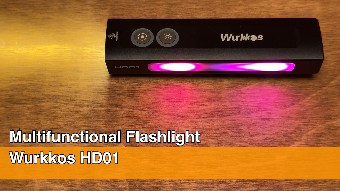 Компактный и легкий! Многофункциональный фонарик Wurkkos-HD01 с лазером и RGB подсветкой!