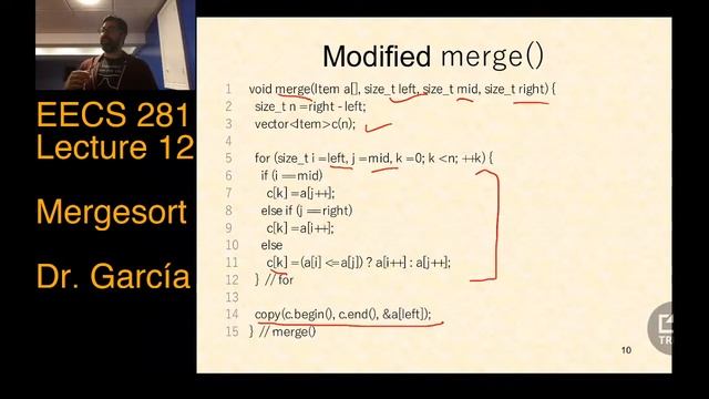 EECS 281: F20 Lecture 12 - Mergesort