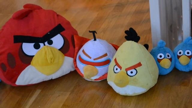 My Angry Birds - A line up of plush toys