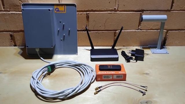 Комплект 3G4G WIFI интернета антенна GELLAN FullBand_15M BOX MIMO 2x2