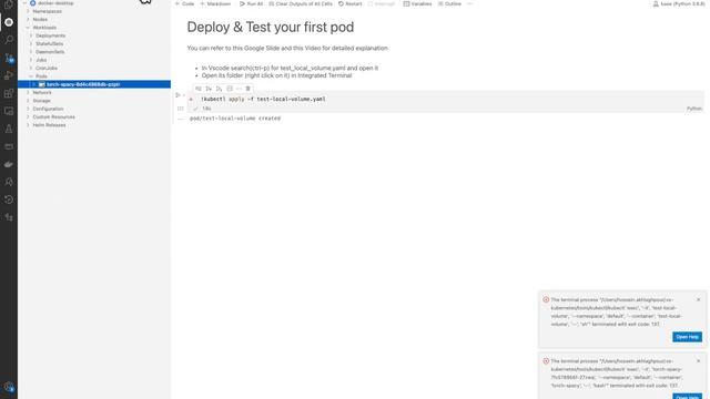 deploy your first pod to docker desktop